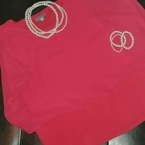 Beautiful red sheer blouse 👚💕